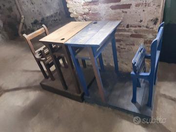 Raro banco scolastico Siciliano primi del '900