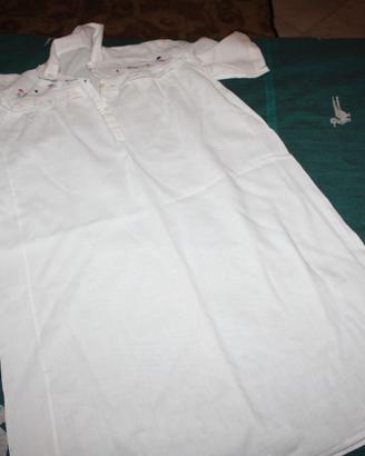 Camicia da notte bambina vintage manica corta