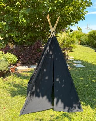 tenda da gioco per bambini in tessuto nero