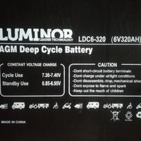 Batterie AGM Luminor 6v 320 Ah