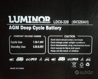 Batterie AGM Luminor 6v 320 Ah