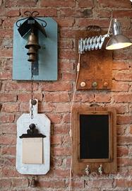 taglieri artigianali shabby fatti con lampada e ca
