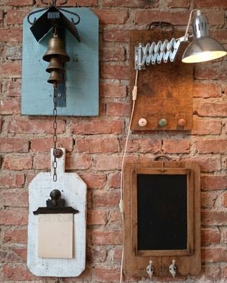 taglieri artigianali shabby fatti con lampada e ca