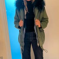 Parka verde militare e blu