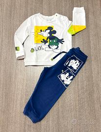 Set (2 pz) tuta 30/36 mesi Mickey Mouse da bambino