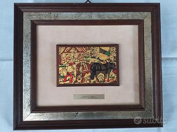 Serigrafia foglia oro 24 kt di Antonio Ligabue