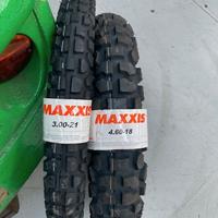 2 gomme Moto 4.60-18 + 3.00-21 MAXXIS M6033 M6034