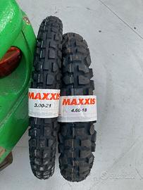 2 gomme Moto 4.60-18 + 3.00-21 MAXXIS M6033 M6034