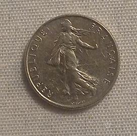 Moneta da mezzo 1/2 Franco Francia del 1994