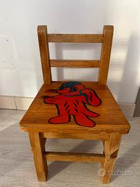 Sedia per bimbi in legno