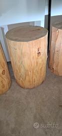 Ceppo / Sgabello in Legno Massello Grezzo