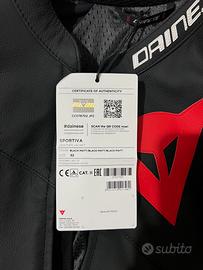 Giacca Moto in Pelle Dainese SPORTIVA Nero