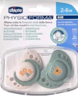 Chicco Succhietti Air Verde Silicone 2-6 Mesi