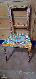 sedia dipinta a mano
