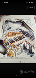 “Traite de Piano”stampa d'arte dell'artista Egon E