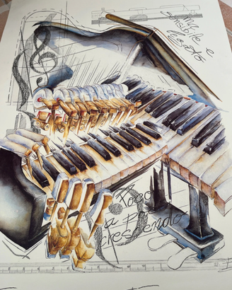 “Traite de Piano”stampa d'arte dell'artista Egon E