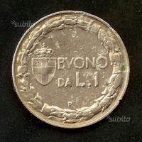 ITALIA 1928 Moneta Buono 1 Lira