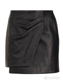 Minigonna di pelle vera