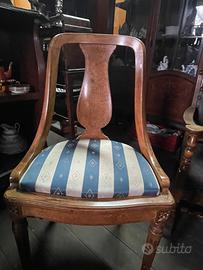 6 sedie faldine antiche