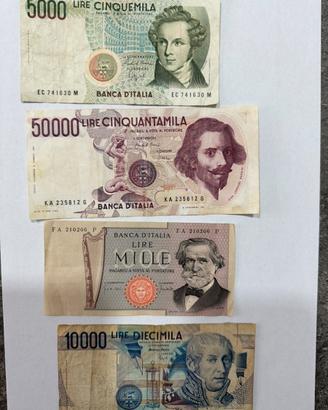 Lotto banconote lire