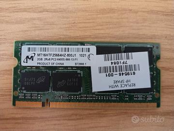 RAM Notebook 2GB DDR2 800MHz SODIMM Micron – PC2-6