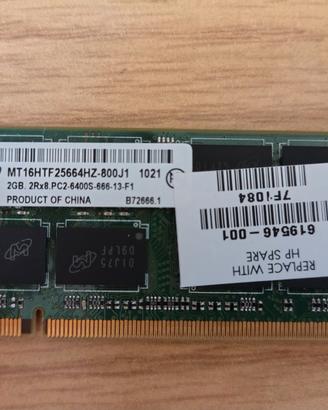 RAM Notebook 2GB DDR2 800MHz SODIMM Micron – PC2-6