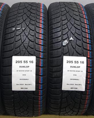4 GOMME 205 55 16 DUNLOP BR1358