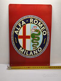 Targa Alfa Romeo in Metallo 20x30cm