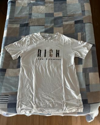 T-shirt Rich John Richmond bianca logo