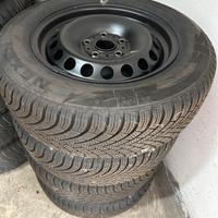 Set 4 cerchi vw audi e 4 gomme termiche 195/65/15