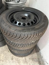 Set 4 cerchi vw audi e 4 gomme termiche 195/65/15