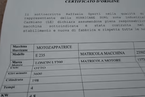 Motozappa LONCIN LT200 E235