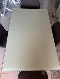 Tavolo allungabile VetroMetallo 110x70 IMBALLATO