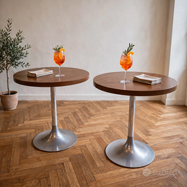 Coppia Tavolino rotondo vintage Tulip Saarinen 70
