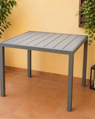 Tavolo da esterno in alluminio grigio moderno