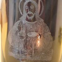 barattolo serigrafato vintage vetro fumè 