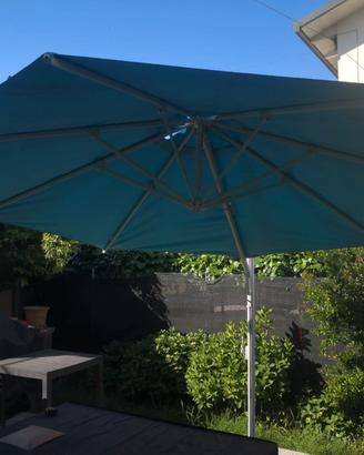 Ombrellone da giardino 3x3 mt azzurro