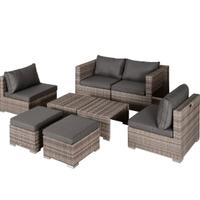 Outsunny Salotto da Esterno in Rattan PE