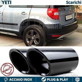 Coppia TERMINALI di Scarico NERI per SKODA YETI
