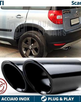 Coppia TERMINALI di Scarico NERI per SKODA YETI