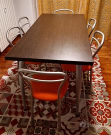 Tavolo 180x60 e 6 sedie "Calligaris"