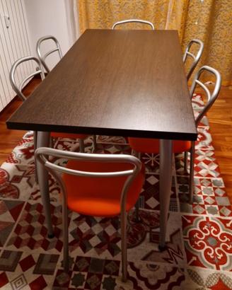 Tavolo 180x60 e 6 sedie "Calligaris"