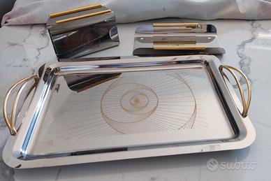 Set vassoio/portatovaglioli/portagrissini 