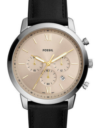 Orologio cronografo Fossil in acciaio e pelle