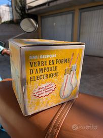 Set 4 bicchieri a forma di lampadina