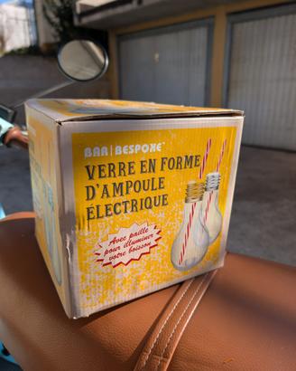 Set 4 bicchieri a forma di lampadina