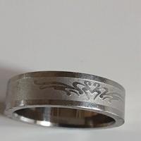 Anello uomo inox con tribale