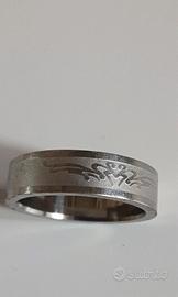 Anello uomo inox con tribale
