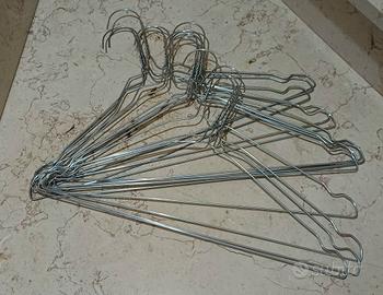 stampelle grucce metalliche metallo 14 pezzi