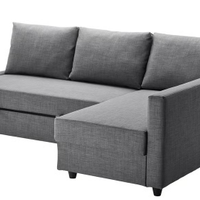 Divano letto angolare/contenitore grigio